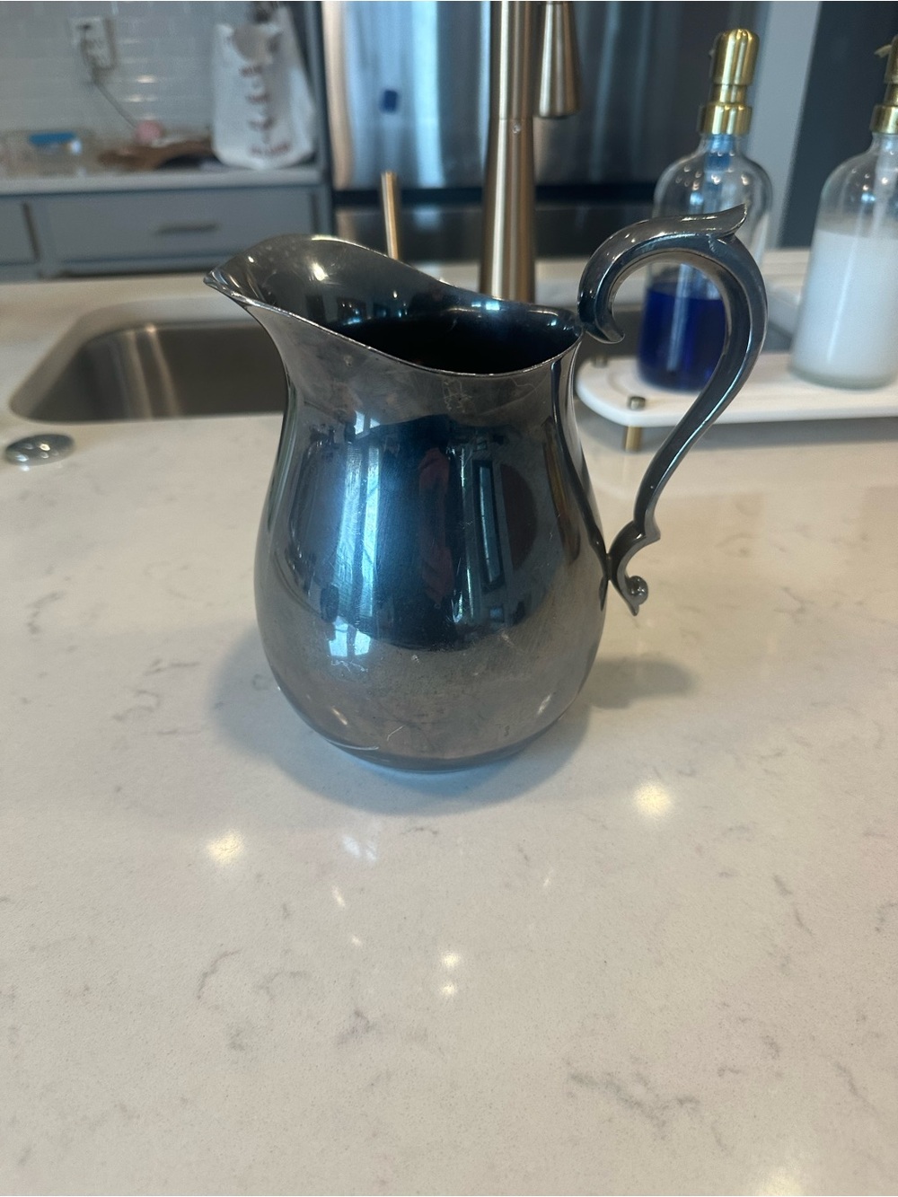 Vintage Silver-Tone Pitcher Jug